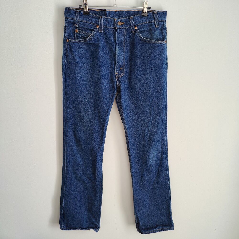 Vintage Levis 517 Orange Tab Jeans 32x32 (Tag 34x33) Blue 90's Made in USA